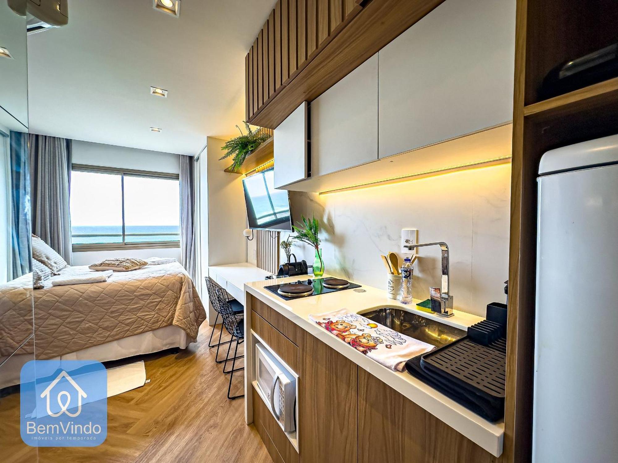 Lindo E Finamente Decorado Com Vista Mar Apartment
